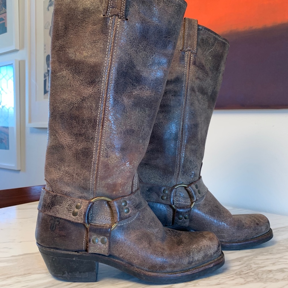 Frye harness motorcycle boots